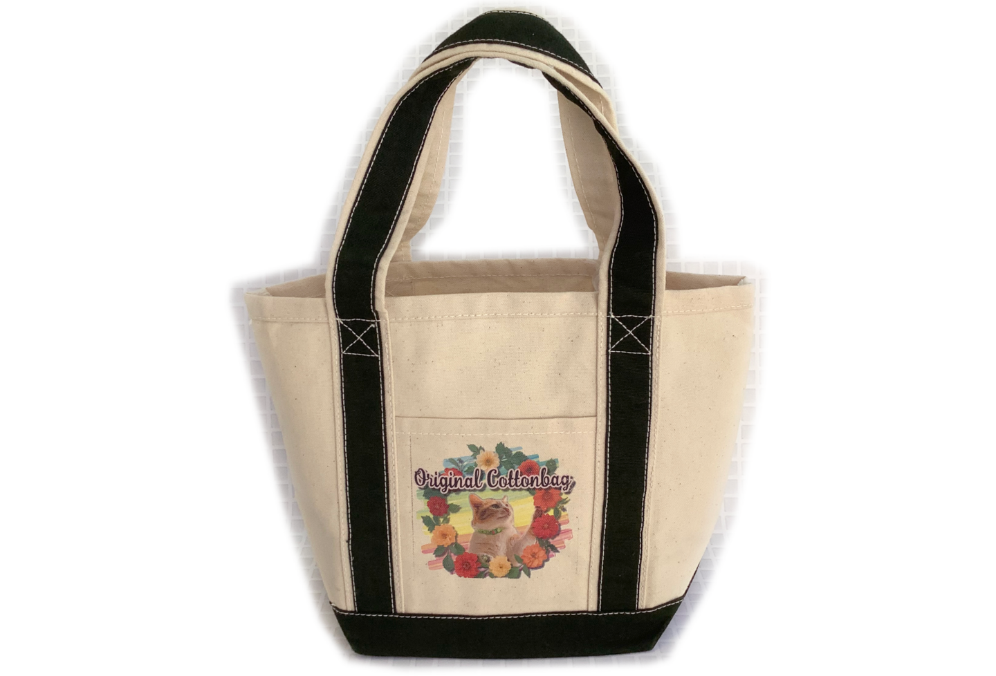 バイカラーキャンバストート