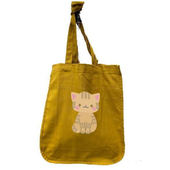 キャンバススクエアトート仕切りポケット付き